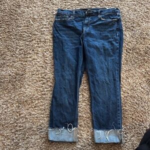 Old Navy Dark Blue Cropped Jeans